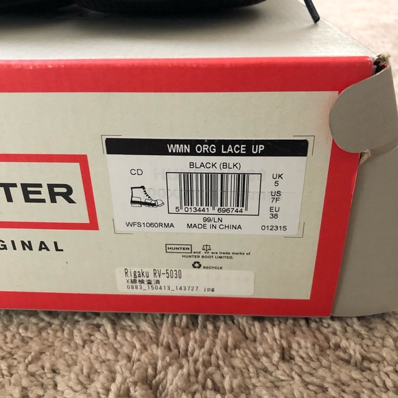 Hunter lace up boots size 7 - Picture 7 of 7